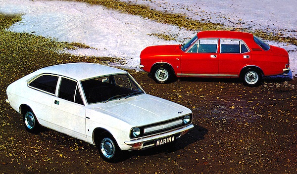 The Cortina is 1 followed by the Ford Escort Morris Marina 