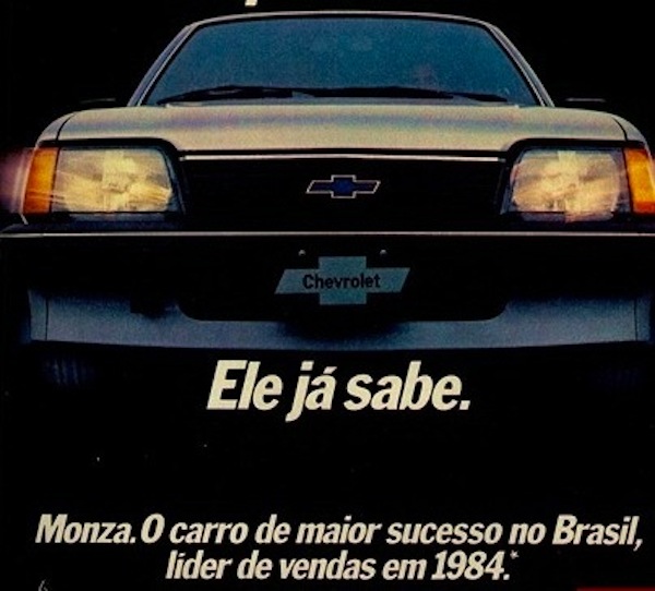 Chevrolet Monza advertisements below