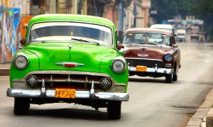 Vintage American car Cuba by Robin Thom