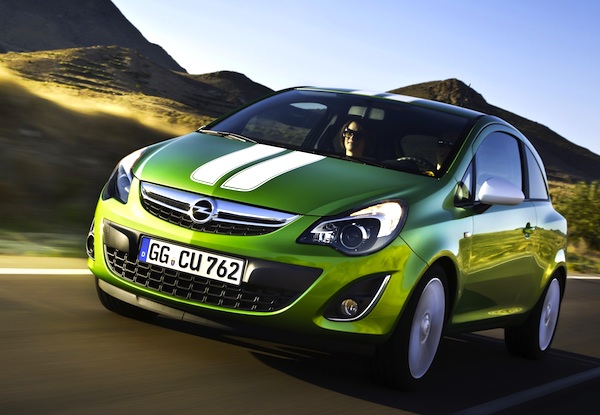 For the 10th time in the last 12 months the Opel Corsa leads the models