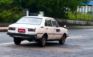 Old taxi Myanmar 2012