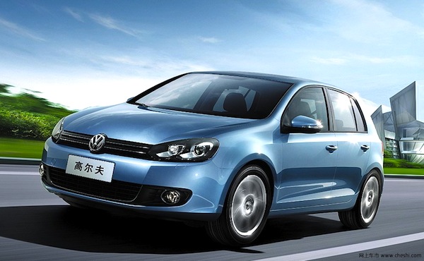 VW Golf China September 2012