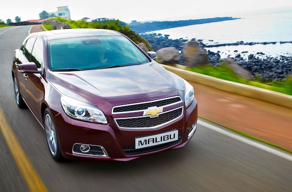 Chevrolet Malibu South Korea October 2012. Picture courtesy of cartok.com