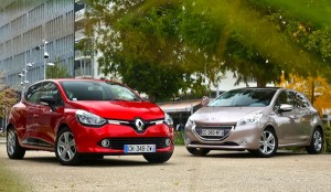 Renault Clio 4 Peugeot 208 France November 2012. Picture courtesy of L'Argus