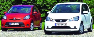 Seat Mii Toyota Aygo Denmark November 2012