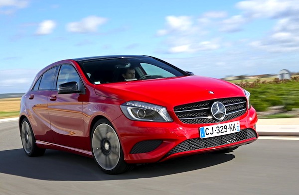 Mercedes A-Class France January 2013. Picture courtesy of L'Argus