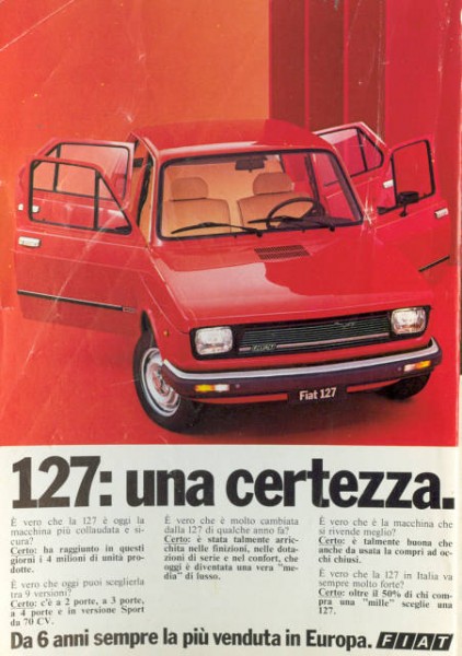 Fiat 127 advertising
