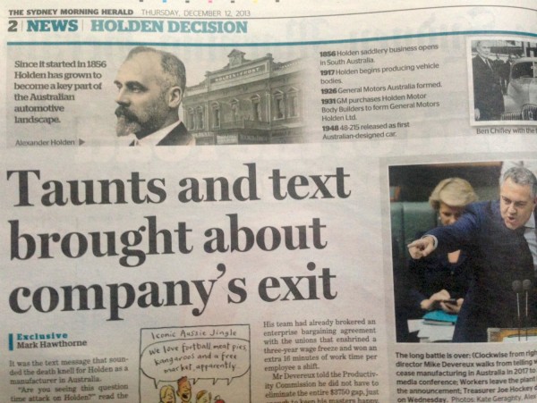 The Sydney Morning Herald 12 Dec 2013