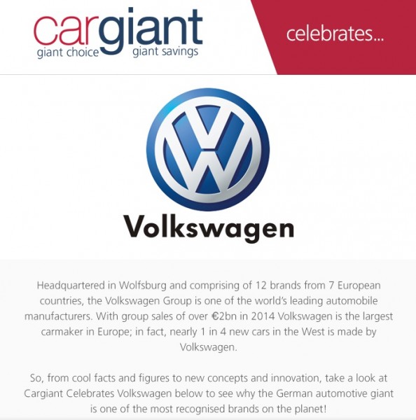 Cargiant celebrates Volkswagen