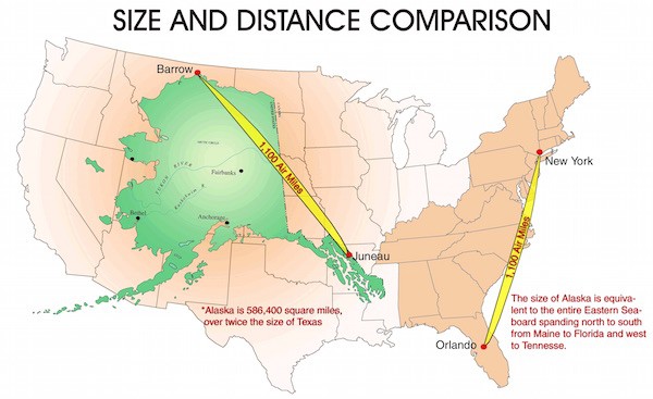 Alaska size comparison, Picture courtesy usmarshals.gov