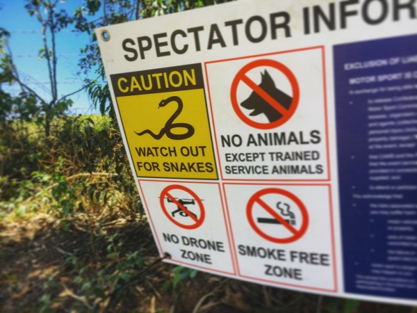 wrc-australia-snake-warning